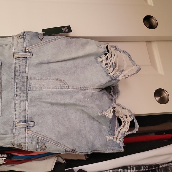NWT Light Blue Wild Fable Distressed Overalls - Picture 8 of 9